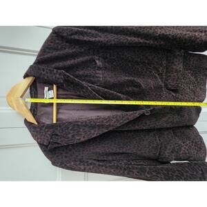 Nygård Collection Women's Size 20 Brown Leopard Print Blazer